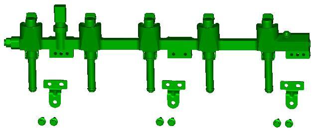 bracket (3) (P11BB-9F897-A) RH Bracket orientation LH Bracket orientation Fuel rail mounting bracket (3) (P11BB-9F897-A) Figure 6.