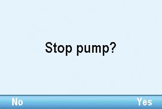 Stopping the Pump During an Infusion Stopping the pump between doses does not affect the start time of later doses.