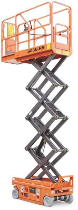 ELECTRIC SCISSOR LIFTS 8 METRE SKYJACK SJ3219 Use indoor/outdoor on flat services Fold-down handrails; easily fits through doorways Standard with non-marking tyres Heavy duty brands ensures you stay