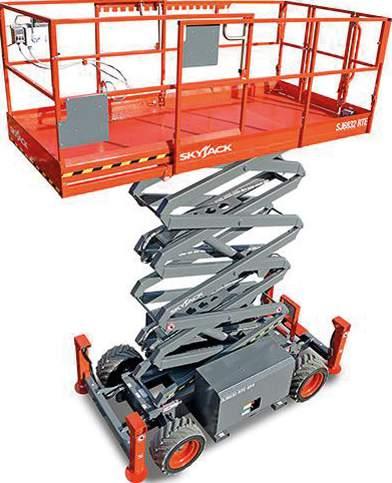 HYBRID SCISSOR LIFTS 12 METRE SKYJACK SJ6832 RTE Fitted with on-board generator to provide power to recharge battery, even while the machine is working This machine has the ability to be as versatile