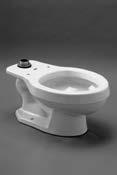 28 gpf [4.8 Lpf] or greater, 51 262.50 high efficiency floor mounted toilet with siphon jet flushing action and elongated front rim with 1-1/2" top spud and SilverShield antimicrobial glaze.