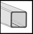 STAINLESS STEEL SQUARE TUBE AISI TYPE 304 Mill Finish Stock Lengths 20 ft Size Weight Inches lbs per ft 3/4 X 3/4 X.