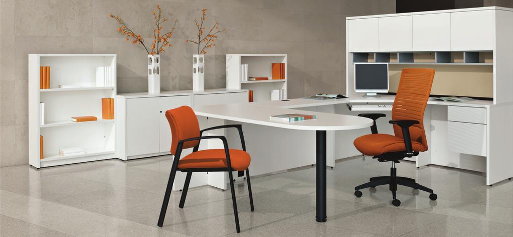 U-shaped Desk with Hutch L-shaped Desk with Credenza Model:
