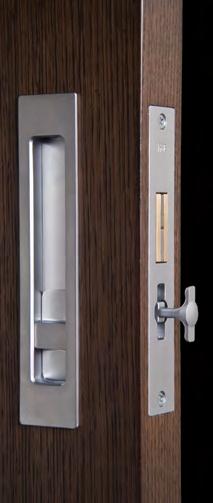 For 35mm (1 3 /8") thick doors. $598.00 HB 695 Pocket door privacy set 250mm flush pulls.