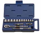 Include: Drive Tools, Shallow 6 Point Sockets sizes: 5/32" to 9/16", Deep 6 Point Sockets sizes: 3/16" to 9/16", Shallow 8 Point Sockets
