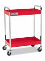 Red 50724 4 Drawers with Lid, Rack and Shelf, Red Service Cart Overall Dimensions Product Depth Height Code Width (inches)