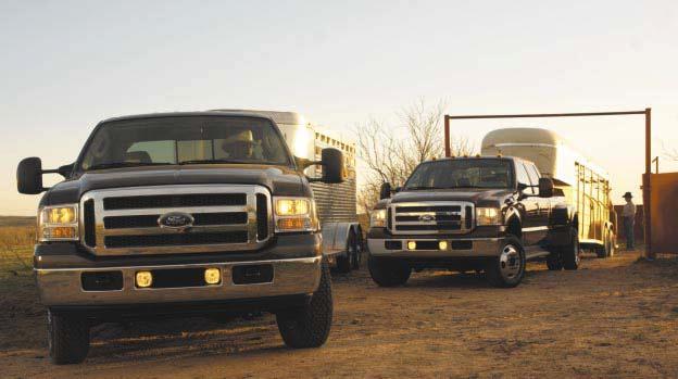 The Next F-250 and F-350 SUPER DUTY PICKUPS Super Duty is all about capability, and The Next 2005 Super Duty Pickups set impressive new standards for conventional towing (15,000 pounds) and