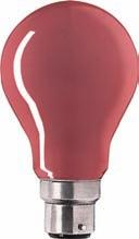 GLS Specialties Partytone Standard Product Description Colored decorative lamps with internally color-coated bulb in standard A-shape (60 mm diameter) Product Feature Choice of attractive colors