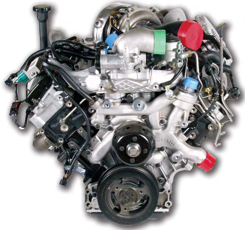 COMPONENT LOCATIONS 5 3 1 Front of Engine 1) Thermostat 2) Fuel Inlets on Cylinder Heads