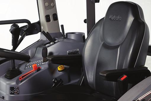 Deluxe Suspension Seat The new suspension seat is specially designed to absorb shock to provide a comfortable ride even in harsh working conditions, and includes a handy swivel function.