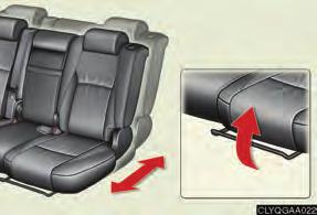 Topic 2 Before Driving Rear Seats Adjusting seat position Adjusting seatback angle Folding down the