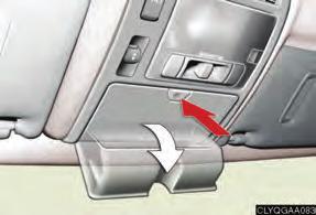 Rear (if equipped) To open, pull up the knob and