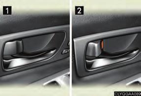 Topic 6 Opening and Closing Door Locks Locking the vehicle from inside 2 Inside lock