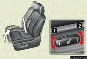 Topic Before Driving Front Seats Adjusting seat position Moves the seat forward
