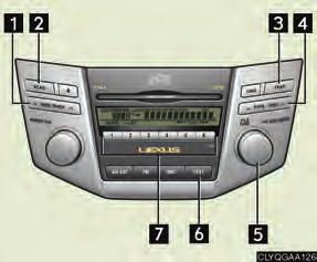 sources AM SAT: AM radio/satellite radio* FM: FM radio DISC: CD player *: The optional Lexus genuine satellite tuner and antenna allows you to receive and play XM Satellite Radio broadcasts.
