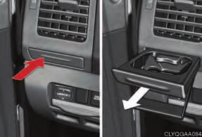 Topic 5 Driving Comfort Cup Holders Front (type A) To open, press