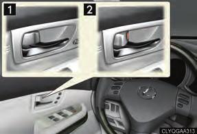 Topic 6 Opening and Closing Door Locks Locking the vehicle from inside Inside lock