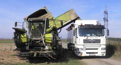work and transport: lower tyre pressure and transport weight in the field higher