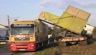 The lorry definitely also needs a separation of field work and transport due to the fact that its tyres and the high tyre pressure may cause problems when driving in the field.