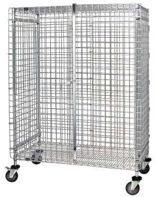 Finish: Chrome Stationary Security Units Additional intermediate shelves can be purchased separately. Finish: Chrome Stationary Security Units 63 High Q2436-63SEC 36 x 24 x 63 165 lbs. $1,225.