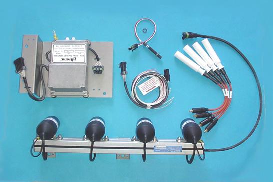 fully pre-wired rail with mounted ignition coils and all required system parts like: * magnetic pick-up * input harness * trigger parts * spark plug cables
