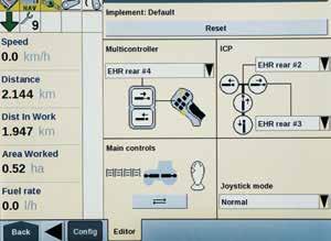 It is easy to set up the tractor using the intuitive AFS Pro 700 software to communicate directly with the relevant AFS auto-guidance system and synchronise systems with other ISOBUS-compatible