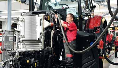 assembly lines to produce tractors ranging from 86 to 300 hp with the highest quality and precision.