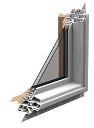 insulating LoE 2-270 glass Equal glass sizing provides matching sight lines from sash to sash Dry glazed to the interior with beveled glazing bead Wood glazing bead receptor designed for performance