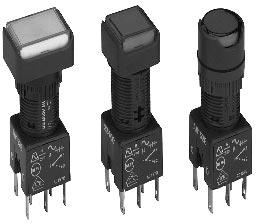 E A01 SERIES PUSHBUTTON SWITCHES, ILLUMINATED OR NON-ILLUMINATED Panel cut-out.
