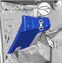 Disengage the (10) claws and remove the LH scuff plate. (Fig. 2b) Fig. 2b REMOVE THE DRIVER'S SIDE KICK PANEL: 1.