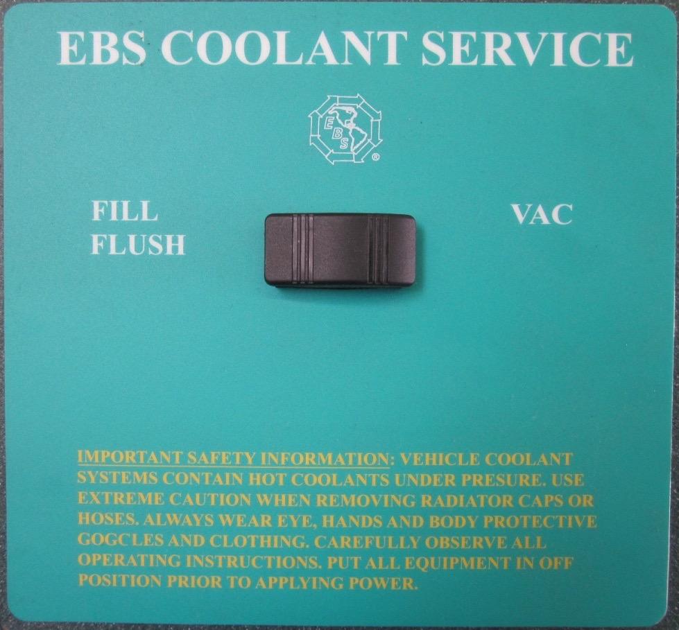 ! EBS Coolant Flush Shipping Weight 132 lbs. III. OPERATING PROCEDURES 3.