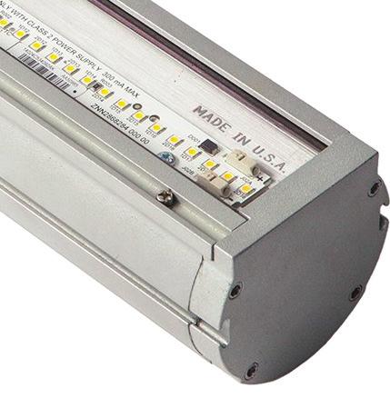 1400 Architura RGB Outdoor Linear LED Features LEDs deliver even diffused light without LED images DMX input color control Life >50,000 hours (LM79) Construction Extruded aluminum housing.