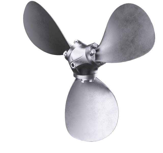 High-Efficiency Propeller Sulzer has developed new high-efficiency hydraulics with very high axial thrust and low power consumption.