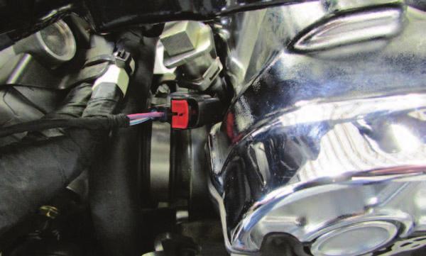 FIG.G 10 At the top of the rear cylinder head, unplug the stock wiring harness from the