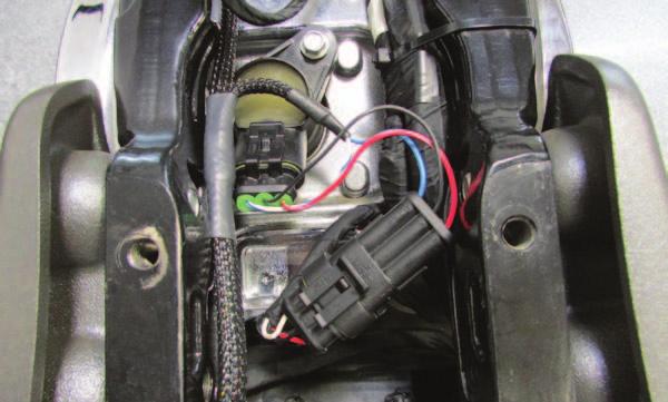 H 11 Plug the pair of PCV leads with the BLUE colored wires in-line of the REAR Ignition