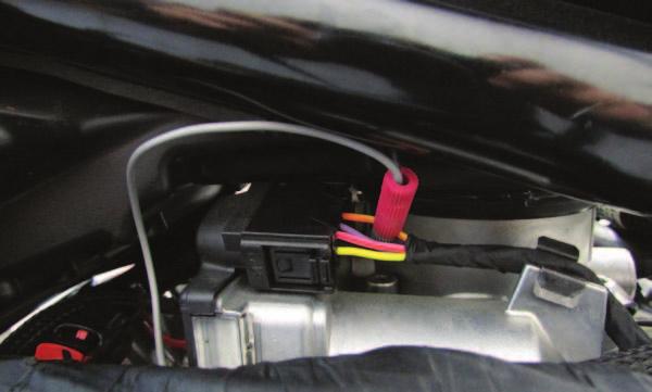 FIG.K 13 Plug the pair of PCV leads with the YELLOW colored wires in-line of the REAR Fuel Injector and the