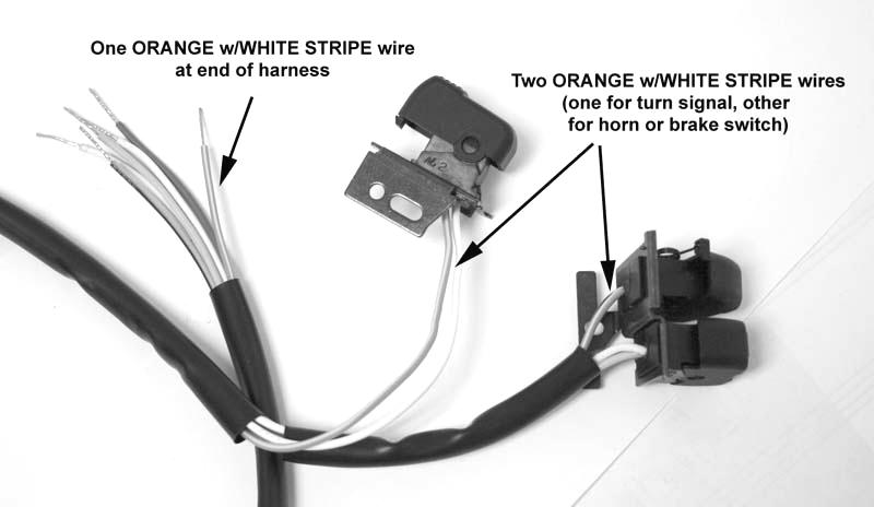Note: The horn and auxiliary power circuits are found on both the front and rear harness connectors to allow for different mounting locations. Use the most convenient one for the horn.