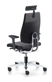 upholstered backrest, height-adjustable armrests, black aluminium base black dot 24 with a high, upholstered or
