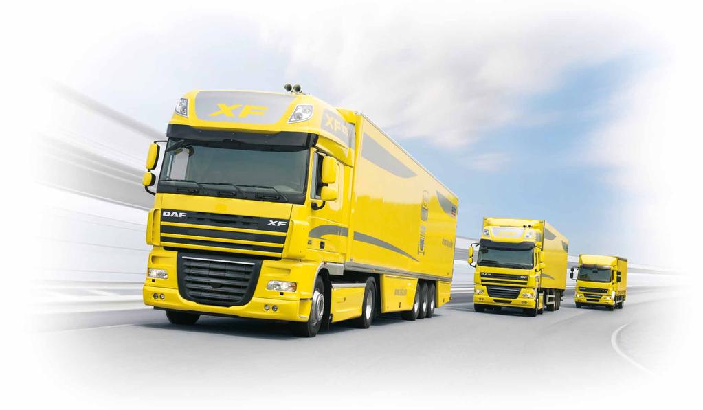 The most modern product range on the market A truck for every need Every transport application has unique requirements, so every DAF vehicle is unique, built to order from a range of cabs, chassis,