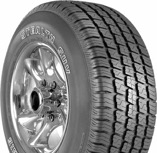Stealth SUV UTQG RATING WEAR TRACTION TEMP 400 A B 70/75 SERIES 40,000 MILE LIMITED WEAR WARRANTY New Generation Tread Design Modern rib all-season design with distinctive siping and circumferential