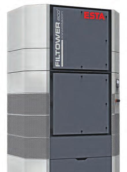 FILTOWER Hall ventilation system for extraction of welding fumes, dust and oil mist.