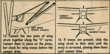 The struts in this plan package are assembled the same but attach to the wing differently.