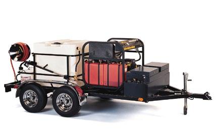 Mobile Wash Systems PRESSURE WASHERS Outdoors Diesel or Gasoline Powered Diesel/Oil Heated TR-6000 / 3500: Top-Quality Trailer Packages Designed for Ease in Customizing TR-6000 Accommodates these
