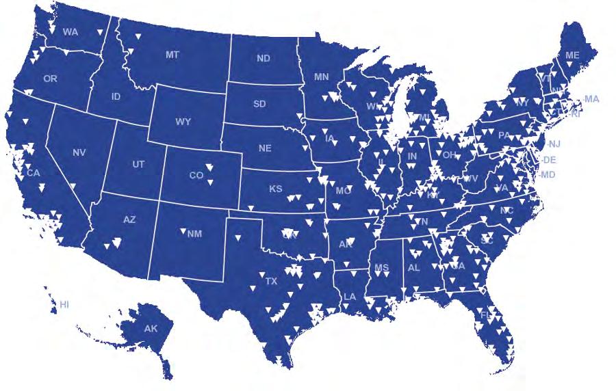 QED has equipment at over 500 landfills in the United States... HI and installations in over 75 countries (blue).