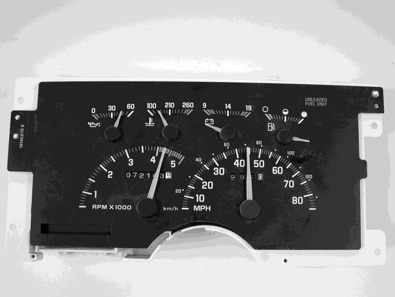 Figure 3 The gauges consist of a single panel which can be pulled out of the housing. Remove this since they will no longer be used.