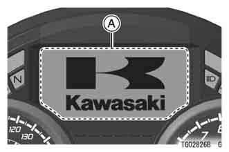 Lower Button Multifunction Meter When turning the ignition key to ON position, the animation and Kawasaki are displayed for about 4 seconds.