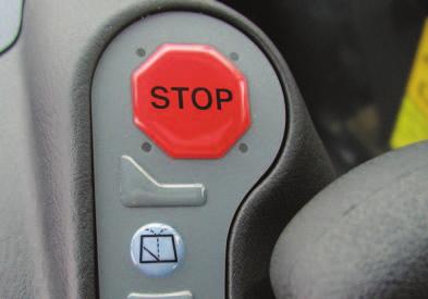 STOP SWITCH Operate the stop switch: if a dangerous situation arises. The PistenBully comes to an immediate stop and will not answer to the steering.