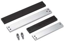 Inswing Door Kit M68 Black ALUMINUM SPACER BRACKET (ASB) Used when a blade stop requires the Magnalock to be lowered Comes pre-drilled (lock specific) for the mounting bolts and wire