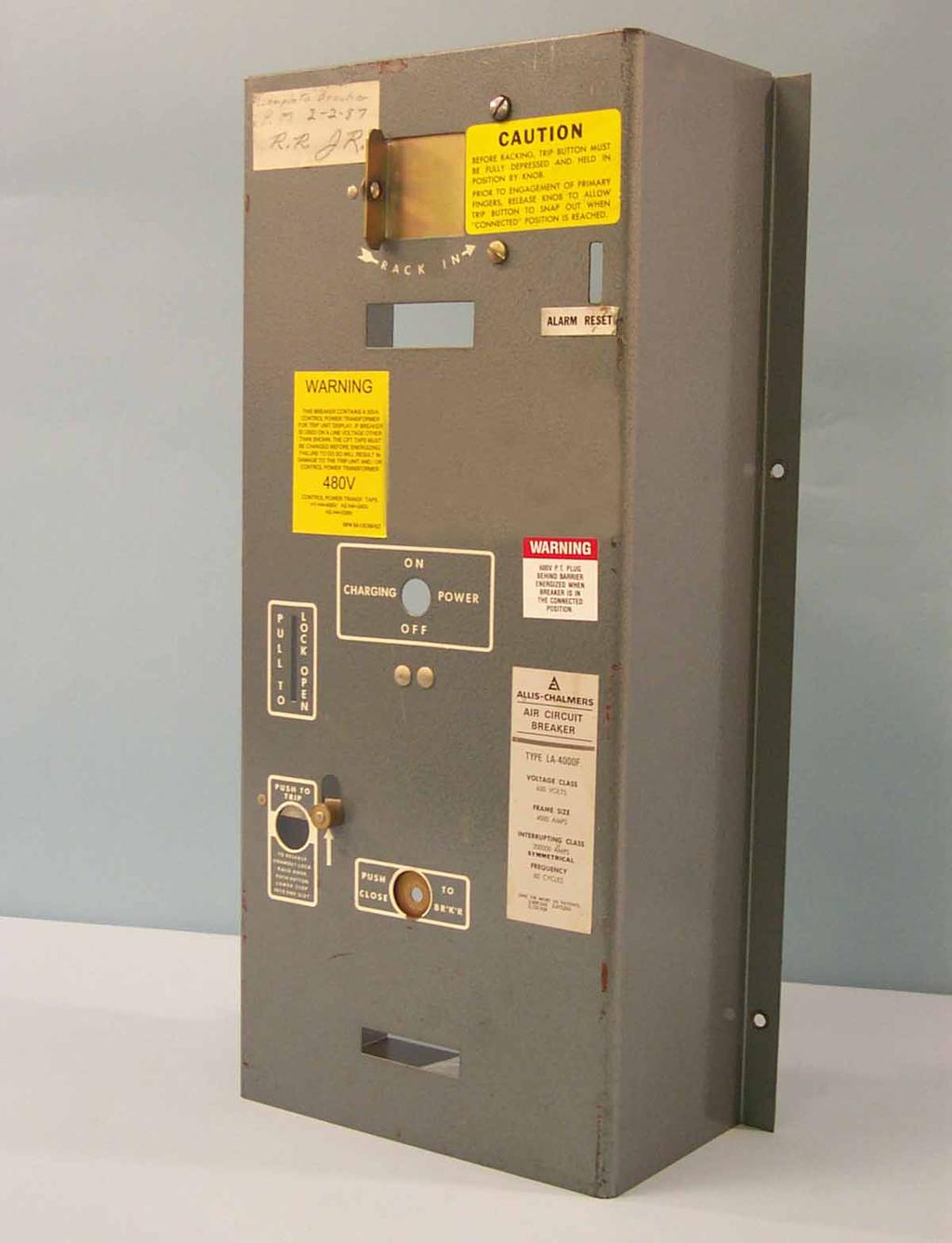Fig. 47 CPT Voltage Label Installed on the Breaker Face Plate. STEP 8: Fig.