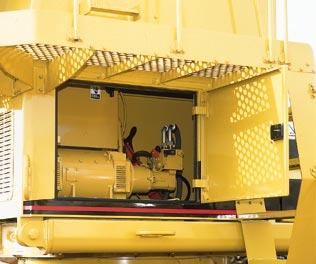9 m (6'5") cab riser gets your operator to an operating height with excellent visibility for loading or unloading your processing equipment, trucks and rail cars.